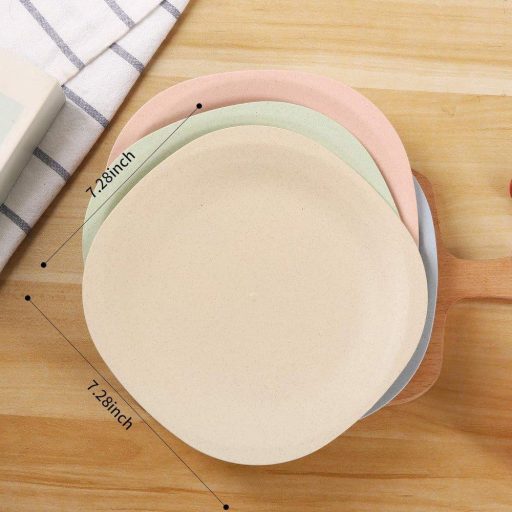 Pšeničné taniere zo slamy v 4 farbách - vhodné do umývačky riadu a mikrovlnnej rúry