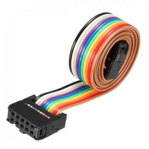 Cablu panglică colorat cu 10 fire, 48 cm, pas de 2.54 mm - Sourcing Map