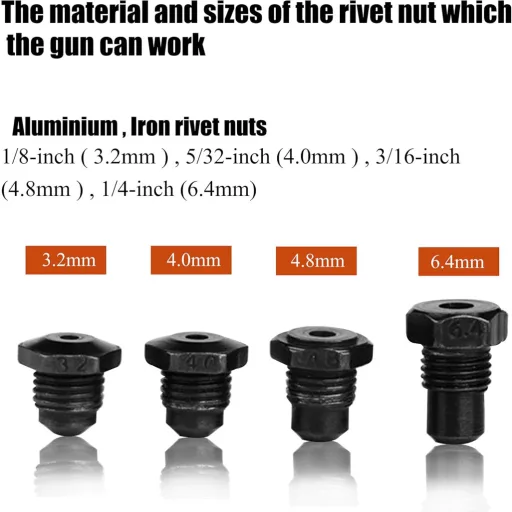 Pistol pneumatic de nituit NEWTRY W560 - Hidraulic cu forță dublă, cu 4 capete pentru nituri din aluminiu/fier/oțel inoxidabil, industrial