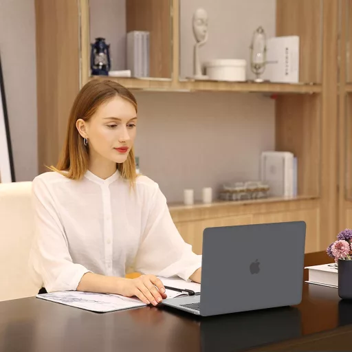 Carcasă de protecție rigidă MOSISO pentru MacBook Air 13 2021 2020 2019 2018 M1, gri