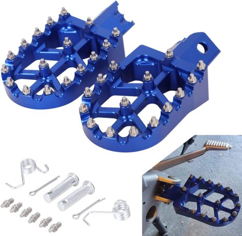 Suporturi de picioare universale JFG RACING din aluminiu pentru motocicletă - Pedale albastre pentru Dirt Bike, montare ușoară