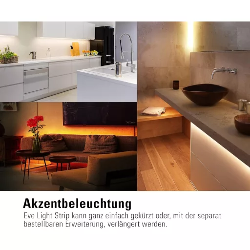 Eve Light Strip Okos LED Szalag - Színes Hangulatvilágítás Otthonra, 2 Méteres, Állítható RGB Fénycsík, HomeKit Kompatibilis