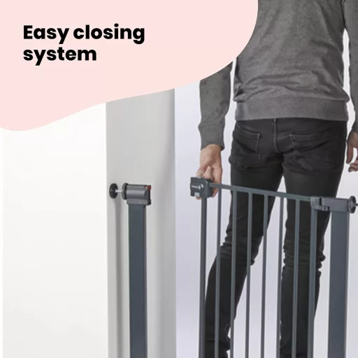 Safety 1st Fém Biztonsági Kapu Lépcsőhöz és Ajtóhoz 73-80cm Nyomásos Rögzítés - Gate