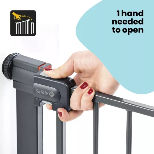 Safety 1st Fém Biztonsági Kapu Lépcsőhöz és Ajtóhoz 73-80cm Nyomásos Rögzítés - Gate