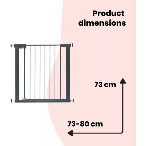Safety 1st Fém Biztonsági Kapu Lépcsőhöz és Ajtóhoz 73-80cm Nyomásos Rögzítés - Gate