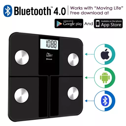 Uten Bluetooth Személyi Mérleg Testösszetétel Elemzéssel 180 kg