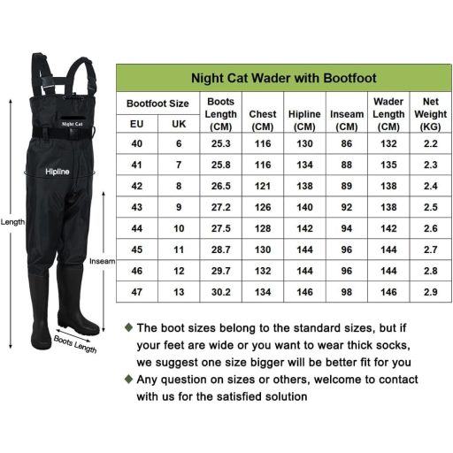 Night Cat Unisex Vízálló Csizmás Gázló Lélegző Crosswater Waders