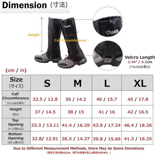 Azarxis Vízálló Túra Kamásli - Lélegző Lábszárvédő XL Méretben, Sötétszürke, Unisex, Oxford Anyagból Túrázáshoz, Vadászathoz, Kerékpározásho