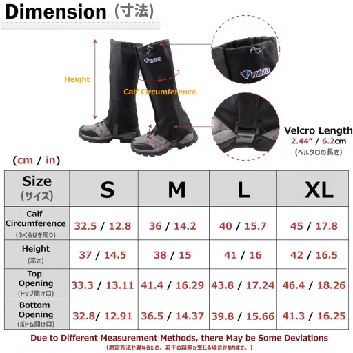 Azarxis Vízálló Túra Kamásli - Lélegző Lábszárvédő XL Méretben, Sötétszürke, Unisex, Oxford Anyagból Túrázáshoz, Vadászathoz, Kerékpározásho