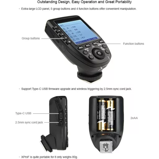 Godox Xpro-F TTL Vezeték nélküli Vaku Trigger Fujifilm Kamerákhoz