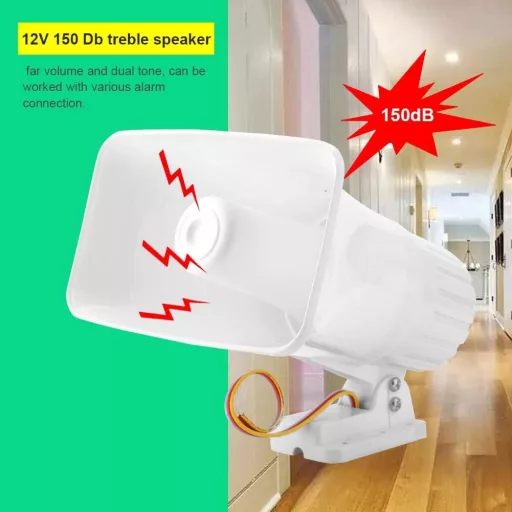 VBESTLIFE 150 dB Vezetékes Riasztó Sziréna 30W Otthon Iroda Bolthoz