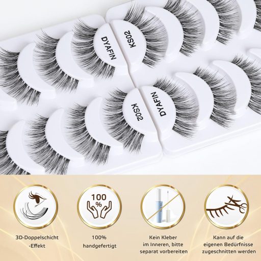 Set gene false Dyafin, realizate manual, aspect natural, fără adeziv.