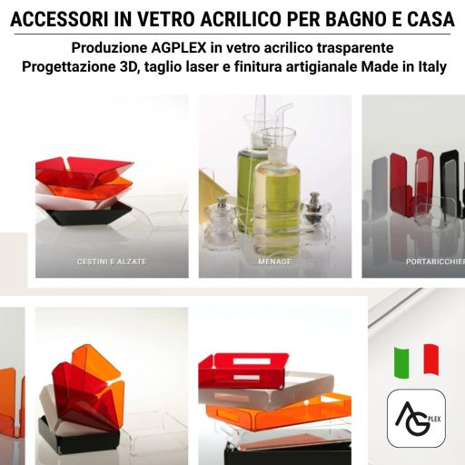 Agplex polica za kupaonicu od akrilnog stakla, držač za sapun i šampon, bez bušenja