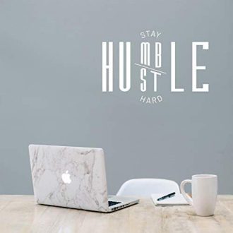  "Stay Humble Hustle Hard" fali dekoráció, 40 x 60 cm, Újracsomagolt termék