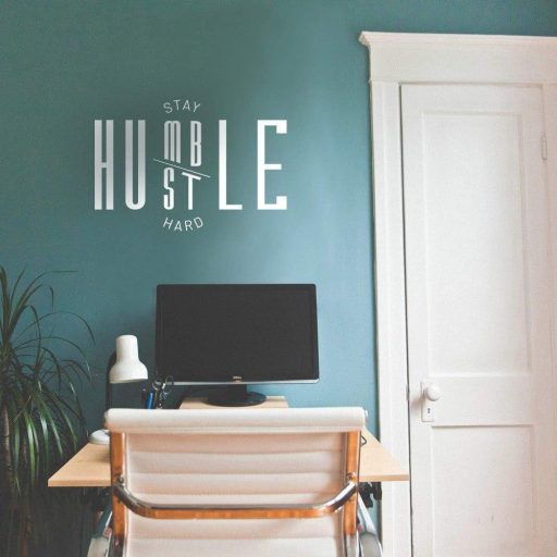 "Stay Humble Hustle Hard" fali dekoráció, 40 x 60 cm, Újracsomagolt termék