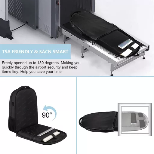 MATEIN Veľkokapacitný Ruksak na Notebook 17,3" - S USB Nabíjacím Portom, Proti Krádeži, Vodoodolný Business Cestovný Batoh pre Študentov a do Práce, Čierny