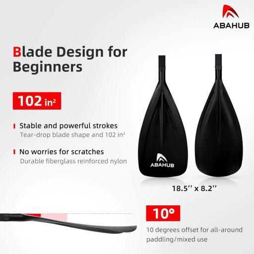 Abahub 3-dielne nastaviteľné SUP pádlo hliníkové 173-213 cm čierne/modré/zelené/oranžové/červené/žlté