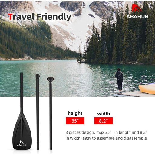 Abahub 3-dielne nastaviteľné SUP pádlo hliníkové 173-213 cm čierne/modré/zelené/oranžové/červené/žlté