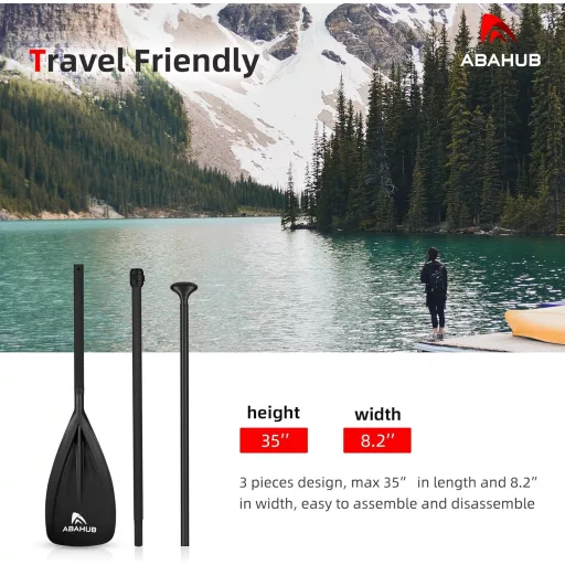 Abahub 3 részes állítható SUP evező alumínium 68-84 cm fekete/kék/zöld/narancs/piros/sárga