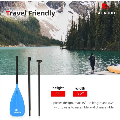 Abahub SUP evező 3 részes teleszkópos 173-213 cm alumínium fekete/kék/zöld