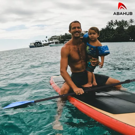 Abahub SUP evező 3 részes teleszkópos 173-213 cm alumínium fekete/kék/zöld