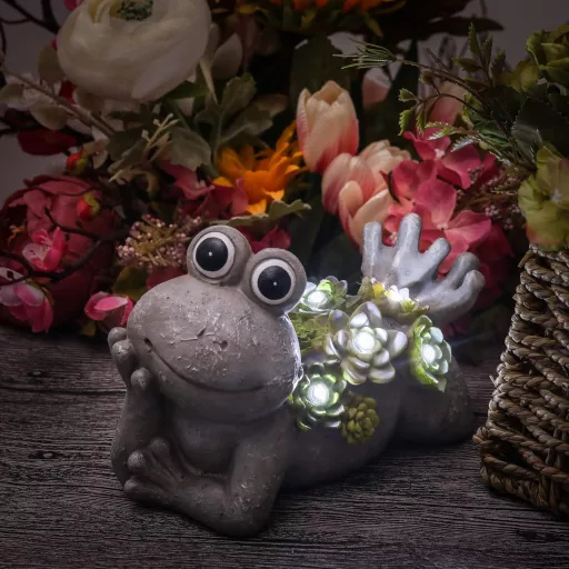 TERESA'S COLLECTIONS Kerti figura LED napelemes lámpa, dekoratív kertvilágítás