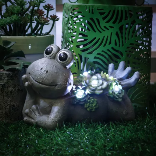 TERESA'S COLLECTIONS Kerti figura LED napelemes lámpa, dekoratív kertvilágítás