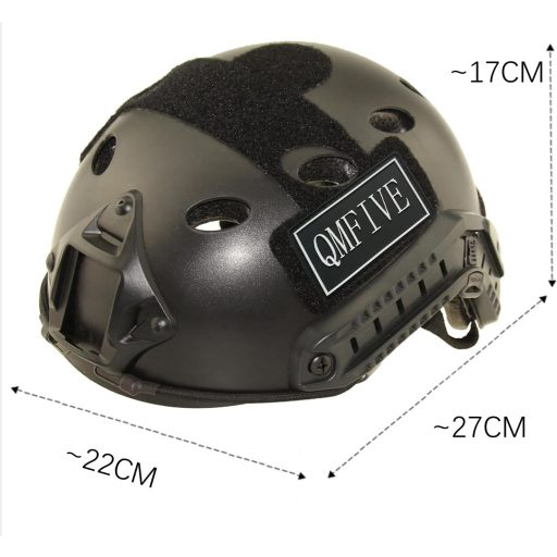 Taktická airsoftová prilba QMFIVE Fast s ochrannými okuliarmi na paintball