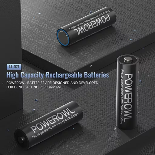 POWEROWL Baterii Reîncărcabile AA 8 buc - 2800 mAh Baterie Ni-MH de Mare Capacitate cu 1200 Cicluri de Încărcare pentru Telecomenzi, Jucării, Lămpi