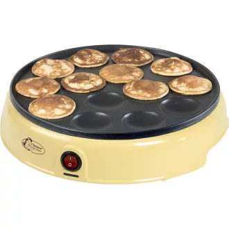   Bestron Poffertjes készülék retro design sárga 800W antilengő bevonattal