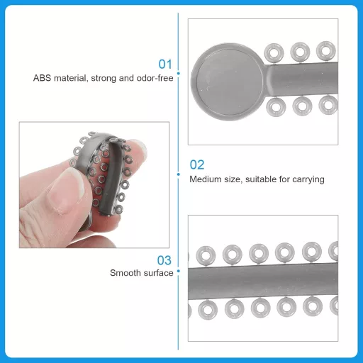Healifty 40-dielna sada sivých ortodontických drôtov a krúžkov
