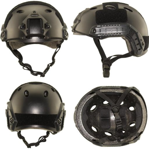 QMFIVE PJ Moda Taktikai Airsoft Kask Paintball Gözlükkel L Zöld