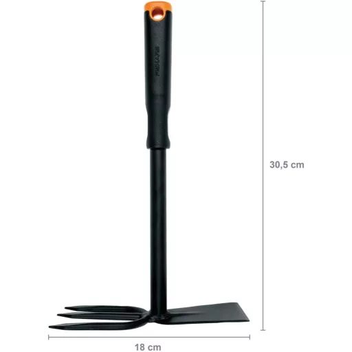 Fiskars Ergo kombinált kapa 30,5 cm rozsdamentes acél fejjel és ergonomikus nyéllel - Combination hoe