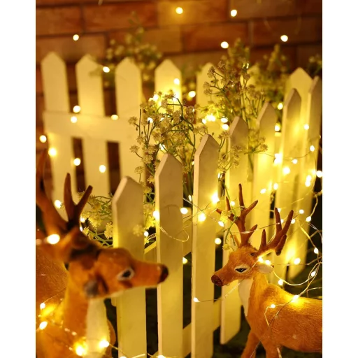 Qedertek 100 LED svetelná reťaz 10 metrov na batérie