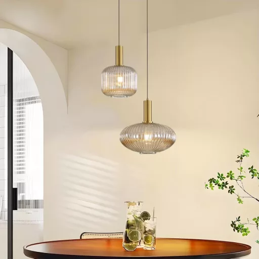 HJXDtech Vintage Ipari Függőlámpa Polírozott Sárgaréz Tartóval és Üveg Búrával