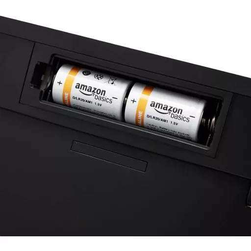 Coș de gunoi cu senzor Amazon Basics, 60L, oțel inoxidabil, negru-argintiu - 60 litri, rectangular