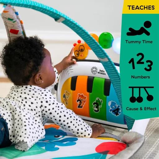 Baby Einstein Kickin' Tunes 4 az 1-ben Zenei Játszógimnasztika Zongorával, 70+ Hang és Fény, 7 Játék - Kickin Tunes 4-in-1 Mat