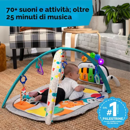 Baby Einstein Kickin' Tunes 4 az 1-ben Zenei Játszógimnasztika Zongorával, 70+ Hang és Fény, 7 Játék - Kickin Tunes 4-in-1 Mat