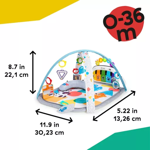 Baby Einstein Kickin' Tunes 4 az 1-ben Zenei Játszógimnasztika Zongorával, 70+ Hang és Fény, 7 Játék - Kickin Tunes 4-in-1 Mat