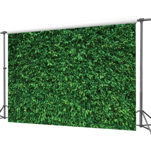 LYWYGG 10x8ft Zöld Levelek Fotóháttér Születésnapi Partira Seamless Fotófal