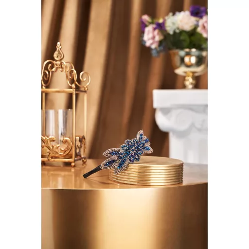 BABEYOND Dámska Čelenka Štýl 1920s Modrá Gatsby Flapper Ozdoba do Vlasov Vintage Kostýmový Doplnok