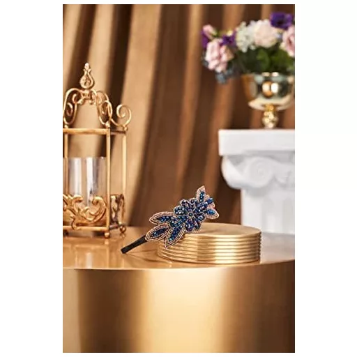 BABEYOND Dámska Čelenka Štýl 1920s Modrá Gatsby Flapper Ozdoba do Vlasov Vintage Kostýmový Doplnok