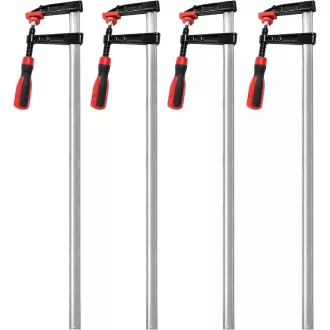   Set Cleme cu Șurub Wizerry 600mm pentru Lucrări cu Lemn, DIY, 4 buc.