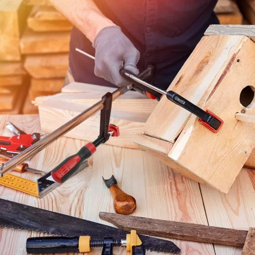 Set Cleme cu Șurub Wizerry 600mm pentru Lucrări cu Lemn, DIY, 4 buc.