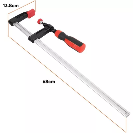 Set Cleme cu Șurub Wizerry 600mm pentru Lucrări cu Lemn, DIY, 4 buc.