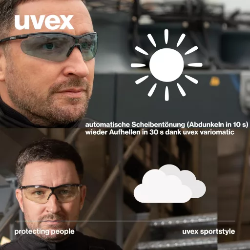 Ochelari de soare Uvex Sportstyle Variomatic cu lentile fotocromatice UV400 negri