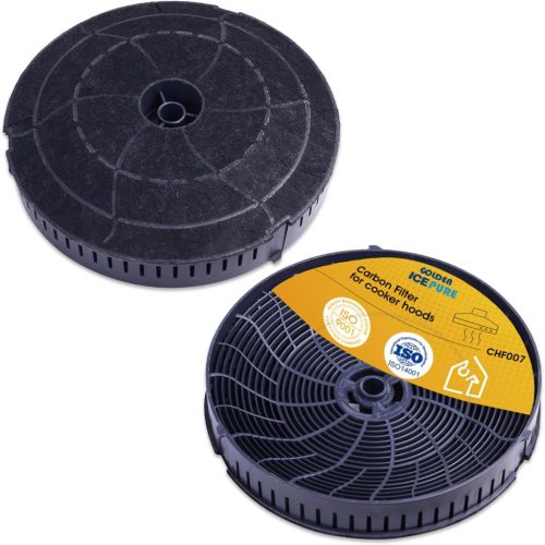 GOLDEN ICEPURE Aktívszén Szűrő Páraelszívóhoz, 2 db, 173mm, Kompatibilis Elica, AEG, Bauknecht, Whirlpool Modellekkel