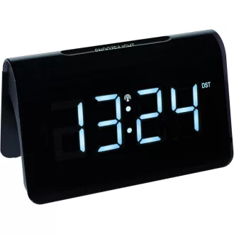   Ceas deșteptător digital radiocomandat TFA Dostmann ICON 60.2543, negru - cifre albe