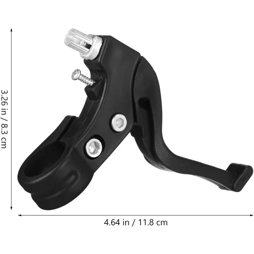Set manete frână bicicletă copii VOSAREA - Manete frână negre din plastic pentru ghidon de 2-2,3 cm, Design cu trei degete ușor de montat, 1 pereche