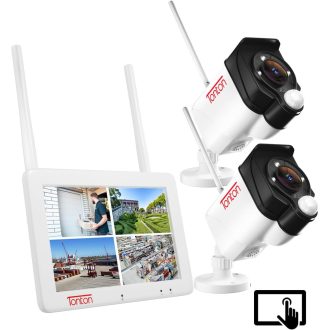   Tonton 4 csatornás megfigyelő rendszer 7" érintőképernyővel, 2x3MP kamera, éjszakai látás, mozgásérzékelés